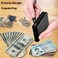 Admetus Men's Genuine Leather Short Zip-around Bifold Wallet Zero Purse Black 6