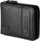 Admetus Men's Genuine Leather Short Zip-around Bifold Wallet Zero Purse Black 6