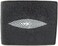 Pelgio Genuine Stingray Shagreen Skin Leather Bifold Wallet (Black)