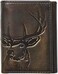 House of Jack Co. DEER Trifold Wallet   Full Grain Cowhide with Handburnished Finish   Mens Trifold Wallet   Deer Wallet   Outdoorsman Wallet For Men