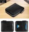 Admetus Mens RFID Blocking Wallets Zipper Leather Wallet for Men Bifold RFID Card Holder, Black-21, M