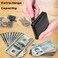 Admetus Mens RFID Blocking Wallets Zipper Leather Wallet for Men Bifold RFID Card Holder, Black-21, M