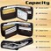 Admetus Mens RFID Blocking Wallets Zipper Leather Wallet for Men Bifold RFID Card Holder, Black-21, M