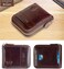 Admetus Men's Genuine Leather Short Zip-Around Bifold Wallet