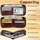 Admetus Men's Genuine Leather Short Zip-Around Bifold Wallet