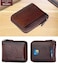 Admetus Men gifts Genuine Leather Short Zip Cowhide Wallet credit card ID Purses 2