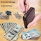Admetus Men gifts Genuine Leather Short Zip Cowhide Wallet credit card ID Purses 2