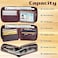 Admetus Men gifts Genuine Leather Short Zip Cowhide Wallet credit card ID Purses 2