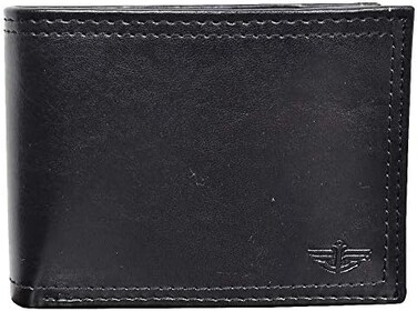 Dockers Men Leather Traveler Walletrfid 阻挡额外容量皮革双折钱包portafolios De Piel Para Viajero Wallet