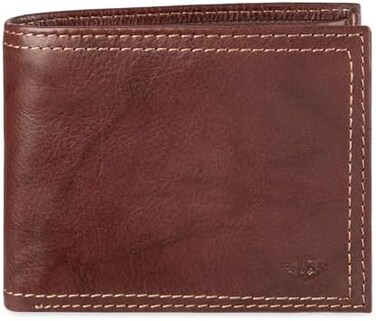 Dockers Men Leather Traveler Walletrfid 阻挡额外容量皮革双折钱包portafolios De Piel Para Viajero Wallet