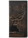 House of Jack Co. HOJ Co. DEER Long Bifold Wallet-Premium Grade Leather-Mens TALL Wallet With Hand Burnished Finish-Deer Hunter Gift (Deer Graphic Black)
