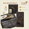 House of Jack Co. HOJ Co. DEER Long Bifold Wallet-Premium Grade Leather-Mens TALL Wallet With Hand Burnished Finish-Deer Hunter Gift (Deer Graphic Black)