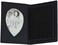 LB LEATHERBOSS Genuine Leather Police Shield Shape Badge Holder Bifold Wallet, Black