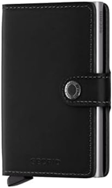 Secrid mini wallet genuine black leather with RFID protection/with one click all cards slide out gradually