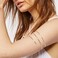 OCTCHOCO Minimalist Gold Metal Coil Upper Arm Cuff Open Arm Bracelet Armlet Armband Bangle for Women