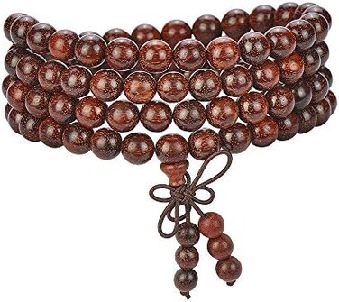 سوار خرز مالا 108 8 ملم من خشب الصندل المرن