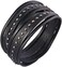 GelConnie Leather Cuff Bracelet Punk Braided Bracelets Rock Leather Wristbands Faux Mens Leather Bracelet Gothic Viking Bangle Adjustable Wrap Bracelet for Women, Men
