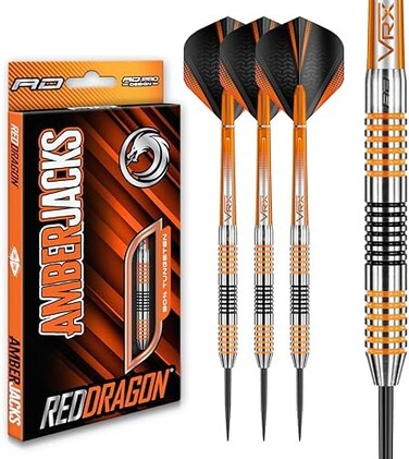 RED DRAGON Amberjack 4: 23g Tungsten Darts Set with Flights and Stems