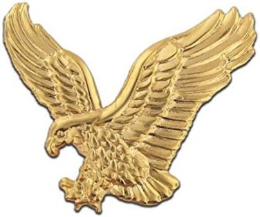 PinMart Patriotic Eagle Pin Soaring American EagleBronze, Gold or Nickel Plated Enamel Lapel Pin with Clutch Back for Coats, Suit Jackets, and Lanyards