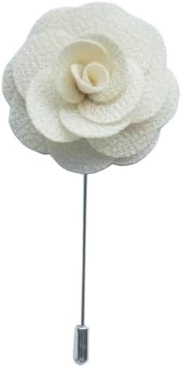 SUNNY HOME Men's Lapel Flower Stick Brooch Pin Boutonniere for Suit Tuxedo Corsage