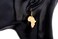 BR Gold Jewelry 24k Gold Plated Brass Africa Map Dangle Earring