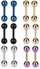Tanyoyo 4mm Surgical Stainless Steel Ear Piercing Studs Earrings sets 5 - 6 Pair Mixed Colors High Polished 16G &iexcl;&shy;