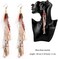 badu Feather Women Earrings Long Tassel Bohemian Natural Crystal Beads Jewelry Wedding Accessories (Color)