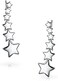 Bling Jewelry USA Patriotic Celestial Shooting Star Ear Pin Climbers Earrings For Teen Women Wrap Crawlers .925 Sterling Silver