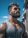 Richsteel Black Plain Dog Tag Necklace for Men ID/Name Jewelry
