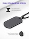 Richsteel Black Plain Dog Tag Necklace for Men ID/Name Jewelry
