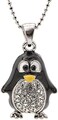 chelseachicNYC Perfect Crystal Fat Bottom Black Penguin Necklace