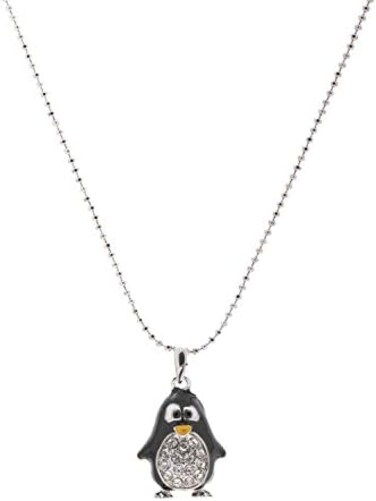chelseachicNYC Perfect Crystal Fat Bottom Black Penguin Necklace