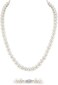 THE PEARL SOURCE 7-8mm AAA Quality Round White Freshwater Cultured Pearl Necklace for Women in 16" Choker Length