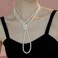 Mecool Elegant Women Lady White Artificial Pearls Long Sweater Chain Necklace