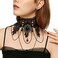 ETERNITY J. Elegant Vintage Princess Black Lace Gothic Statement Jewelry Necklace Bracelet Victorian Lolita Choker Pendant Vampire Chain, Lace, synthetic