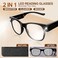 OuShiun USB Wiederaufladbare Led Lesebrille Smart Beleuchtete Brille fr Herren Damen
