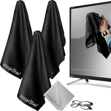MagicFiber Extra Large Microfiber Cleaning Cloth - Premium Cloth for TV, Screens, Windows, Mirrors &amp; More