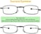 Success Eyewear Reading Glasses 2 Pair Black and Gunmetal Readers Compact Folding Unisex Glasses for Reading Case Included