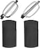 Success Eyewear Reading Glasses 2 Pair Black and Gunmetal Readers Compact Folding Unisex Glasses for Reading Case Included