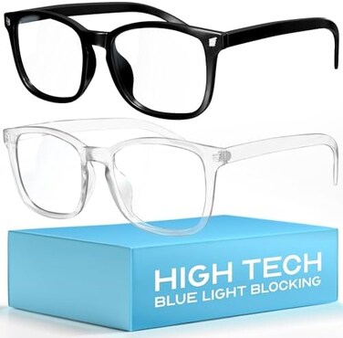Livho Blue Light Blocking Glasses Women Men Fashion Lightweight Metal Wire Frames UV400 Computer Gaming Eyeglasses w/Case