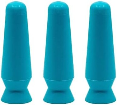 DMV Scleral Cup Large Contact Lens Handler - Inserts Scleral Contact Lenses and Prosthetic Eyes (Ventless) - Pack of 3 "Light Blue