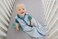 baby deedee Sleep Nest Lite Baby Sleeping Bag, Heather Blue, Small, 0-6 Months