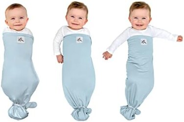 قماط اولي (سماوي) - مادة مخصصة ماصة للرطوبة - تقلل من انعكاس مورو - قماط الرضع للجنسين