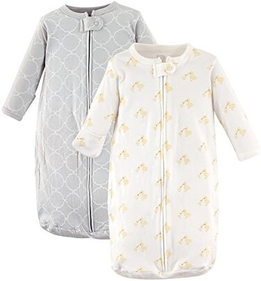 Hudson Baby Unisex Baby Cotton Long-Sleeve Wearable Sleeping Bag, Sack, Blanket, Duck, 0-3 Months