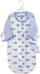 Hudson Baby Unisex Baby Cotton Long-Sleeve Wearable Sleeping Bag, Sack, Blanket, Blue Whales, 3-9 Months