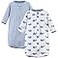 Hudson Baby Unisex Baby Cotton Long-Sleeve Wearable Sleeping Bag, Sack, Blanket, Blue Whales, 3-9 Months