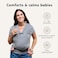 CuddleBug Baby Wrap Sling + Carrier - Newborns &amp; Toddlers up to 36 lbs - Hands Free - Gentle, Stretch Fabric - Ideal for Baby Showers - One Size Fits All (Grey)