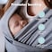 CuddleBug Baby Wrap Sling + Carrier - Newborns &amp; Toddlers up to 36 lbs - Hands Free - Gentle, Stretch Fabric - Ideal for Baby Showers - One Size Fits All (Grey)