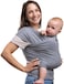 CuddleBug Baby Wrap Sling + Carrier - Newborns &amp; Toddlers up to 36 lbs - Hands Free - Gentle, Stretch Fabric - Ideal for Baby Showers - One Size Fits All (Grey)