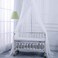 Cdycam Baby Infant Toddler Bed Dome Cots Mosquito Netting Hanging Bed Net Mosquito Bar Frame Palace-Style Crib Bedding Set (White Mosquito Netting Only, Without Stand)